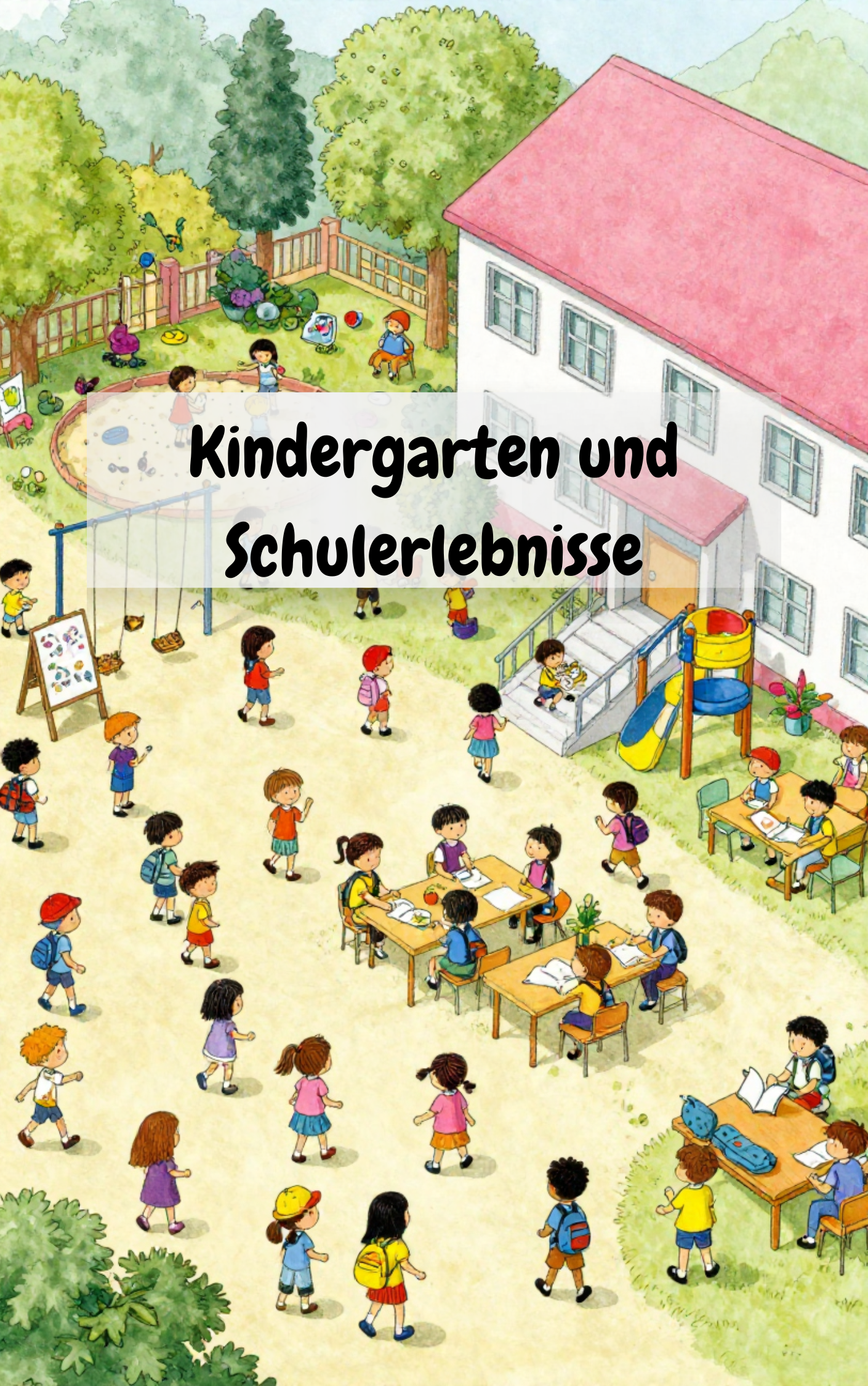 Wimmelbuch- Kindergarten und Schulerlebnisse