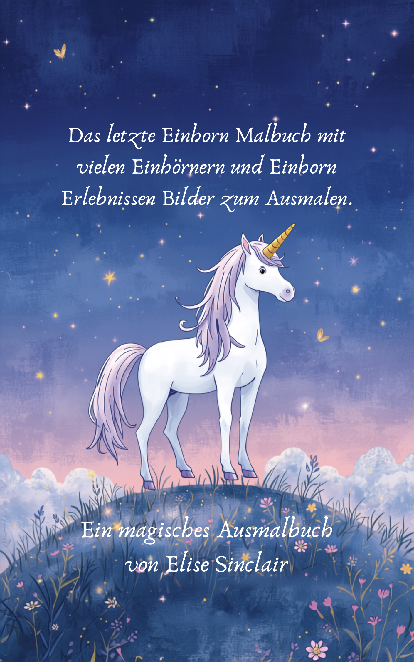 Malbuch die Magie des Einhorn