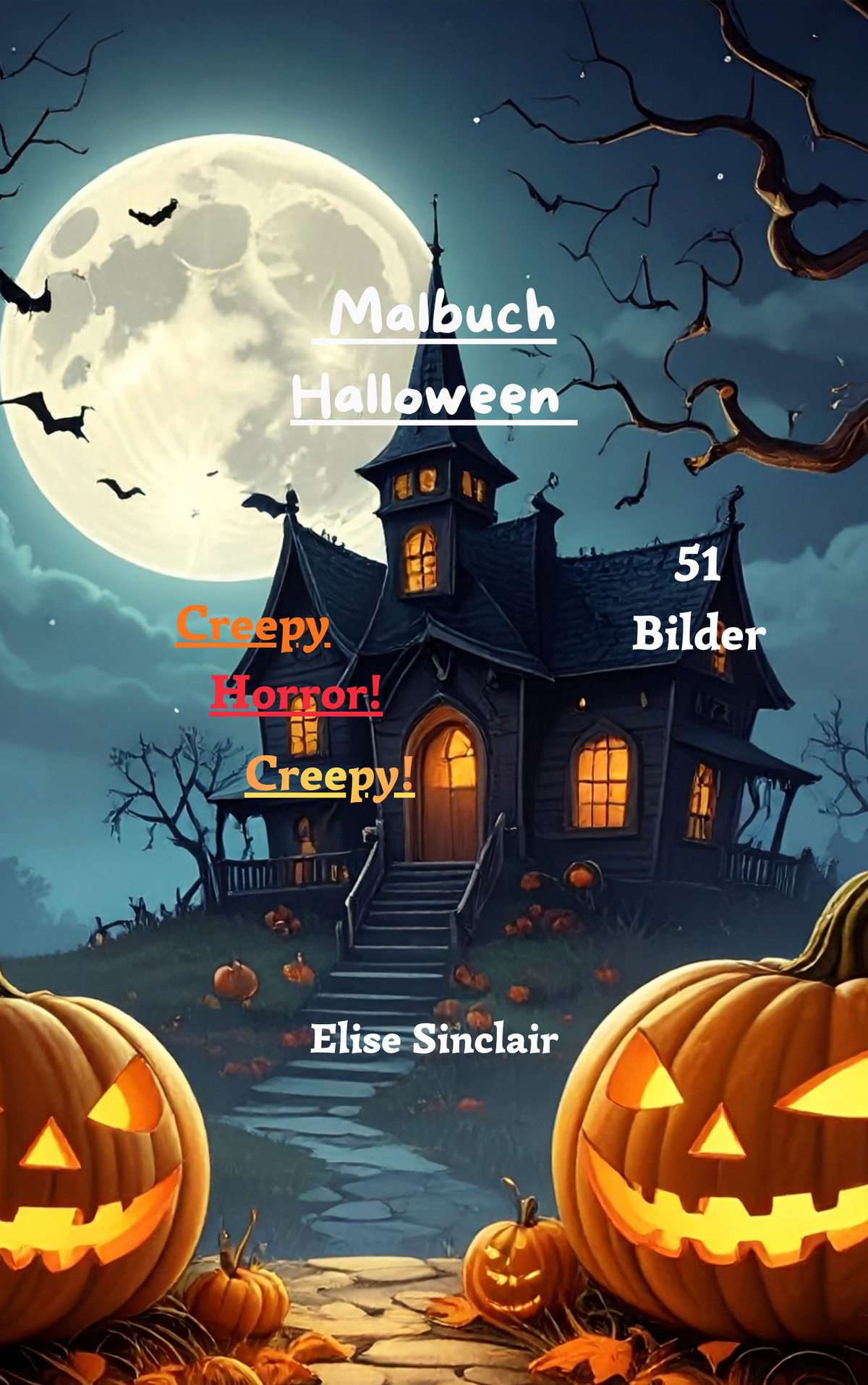 Malbuch Halloween creepy