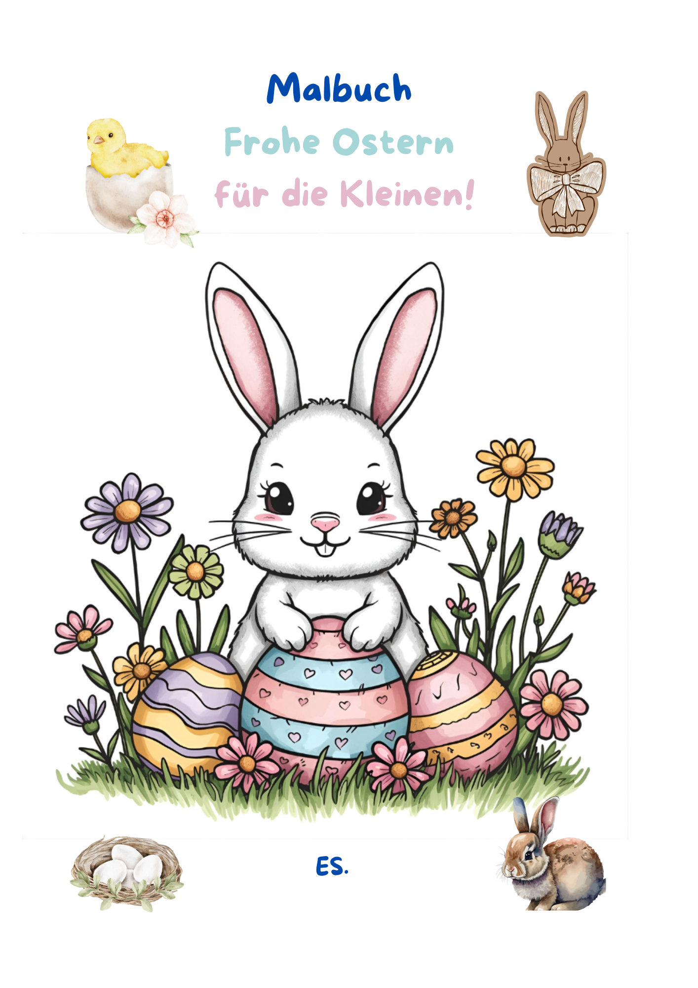 Malbuch frohe Ostern für die Kleinen