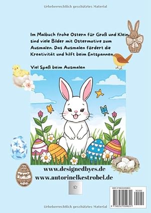 Happy Easter Coloring book: Malbuch frohe Ostern für Groß und Klein