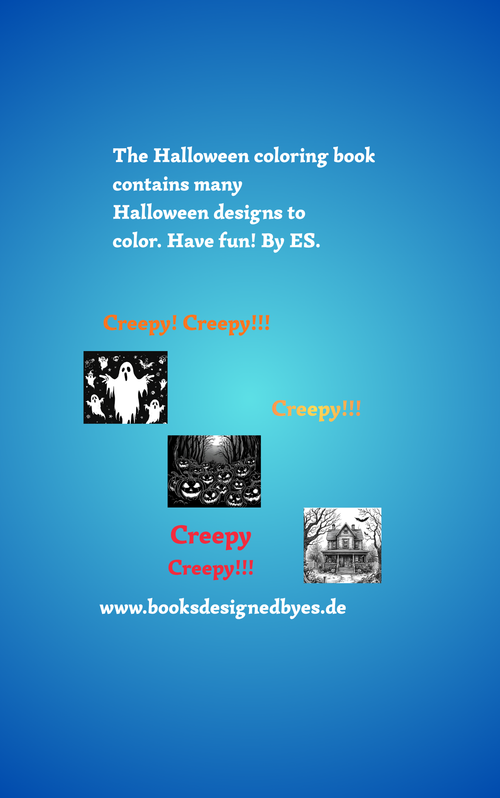 Coloring book Halloween Party creepy