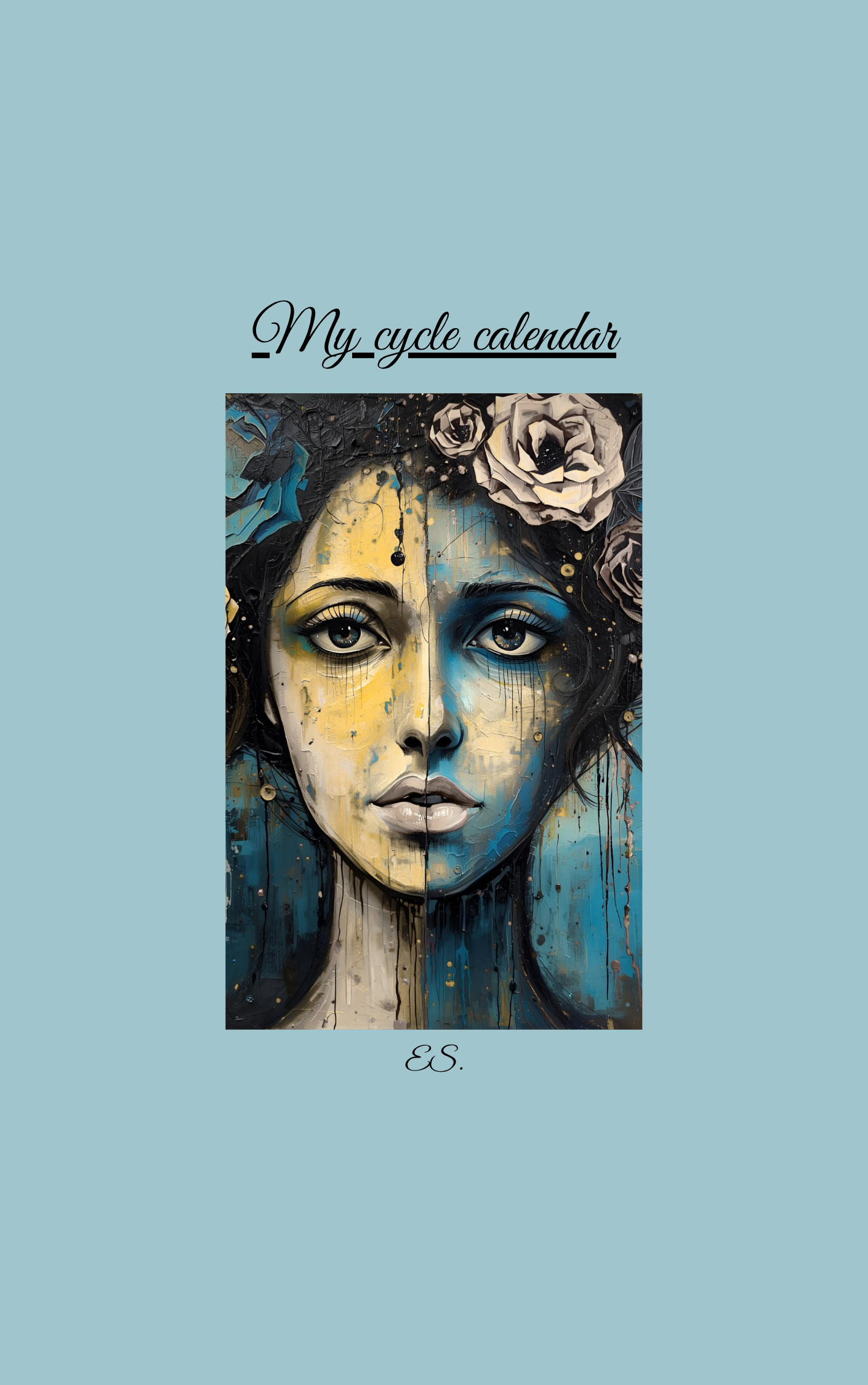 My cycle calendar blue