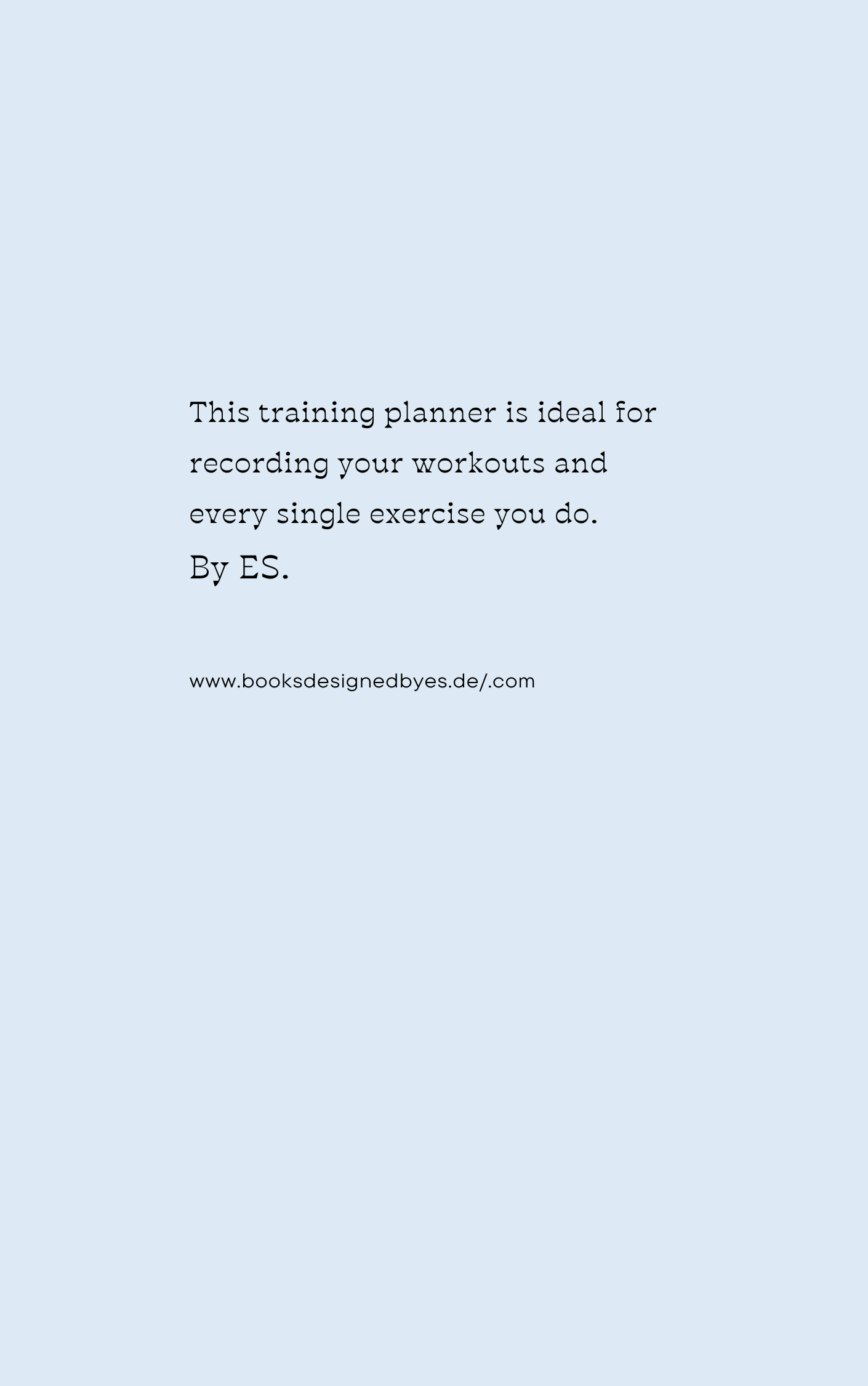 Sports dairy: Planner