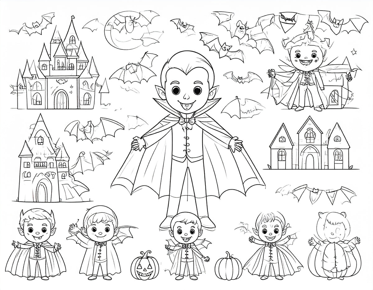 Halloween coloring book sweet or sour