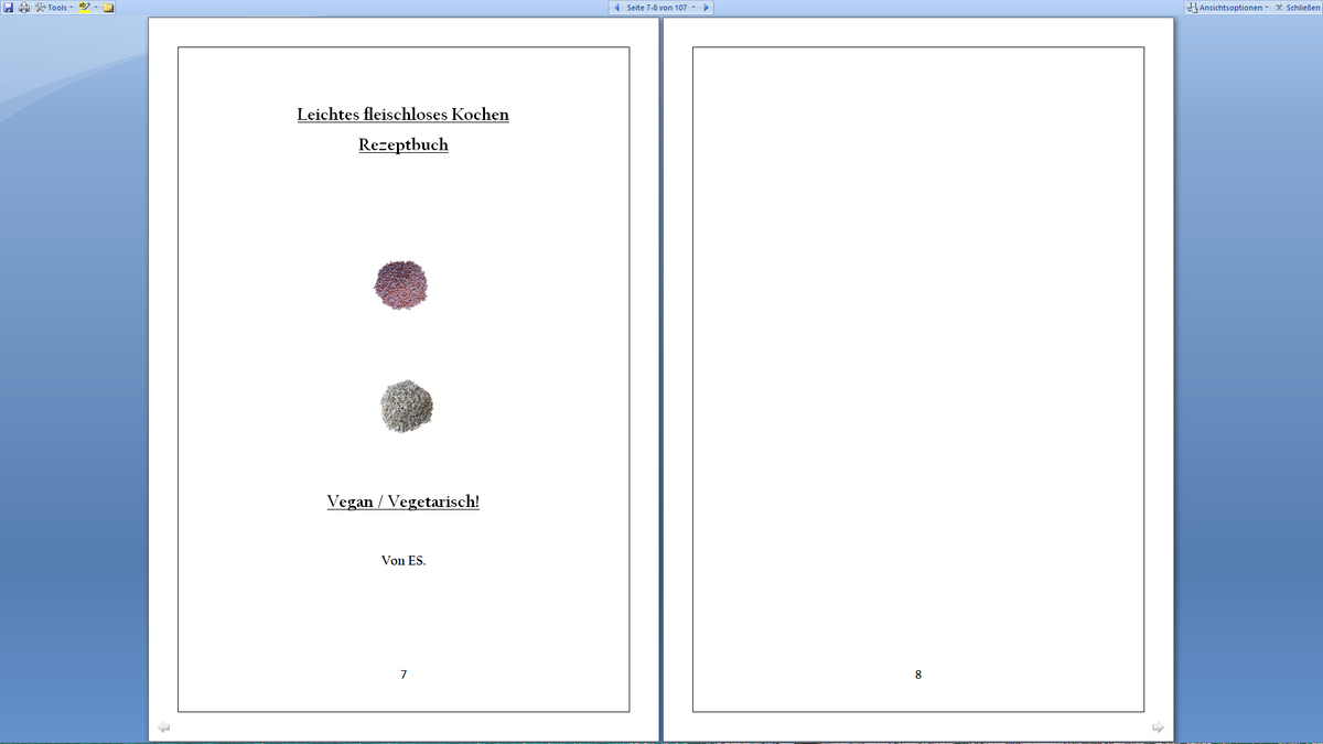 Leichtes fleischloses Kochen Rezeptbuch Vegan / Vegetarisch