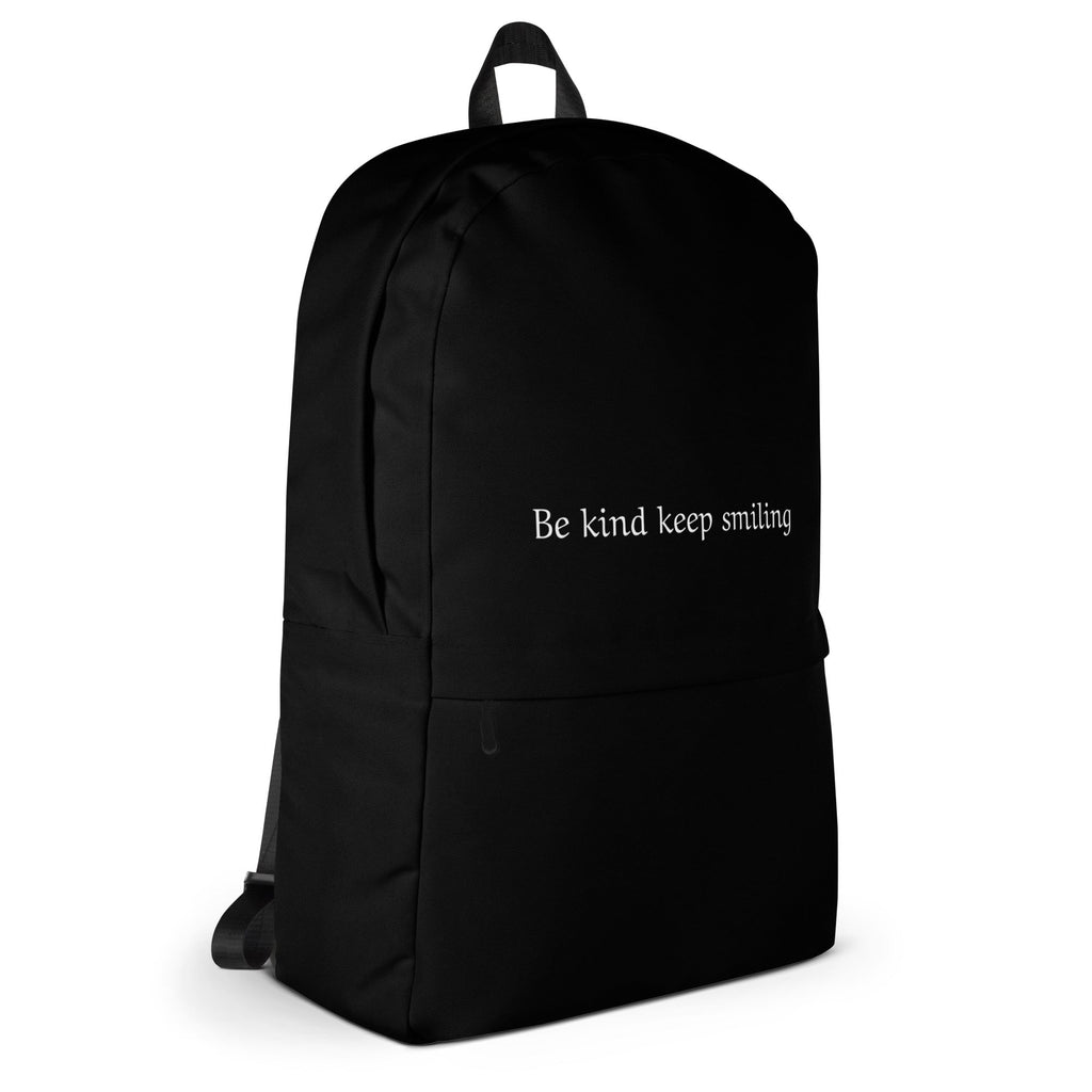Unisex Rucksack Be kind keep smile in Farbe schwarz