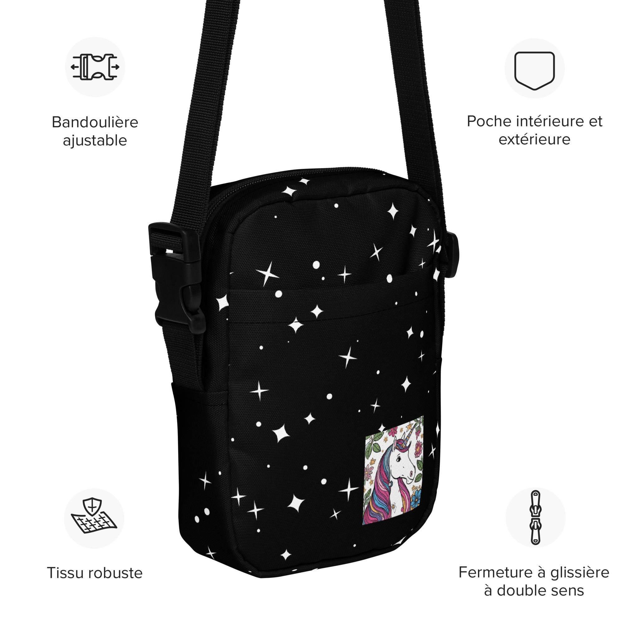 Shoulder Bag Glitter World Unicorn