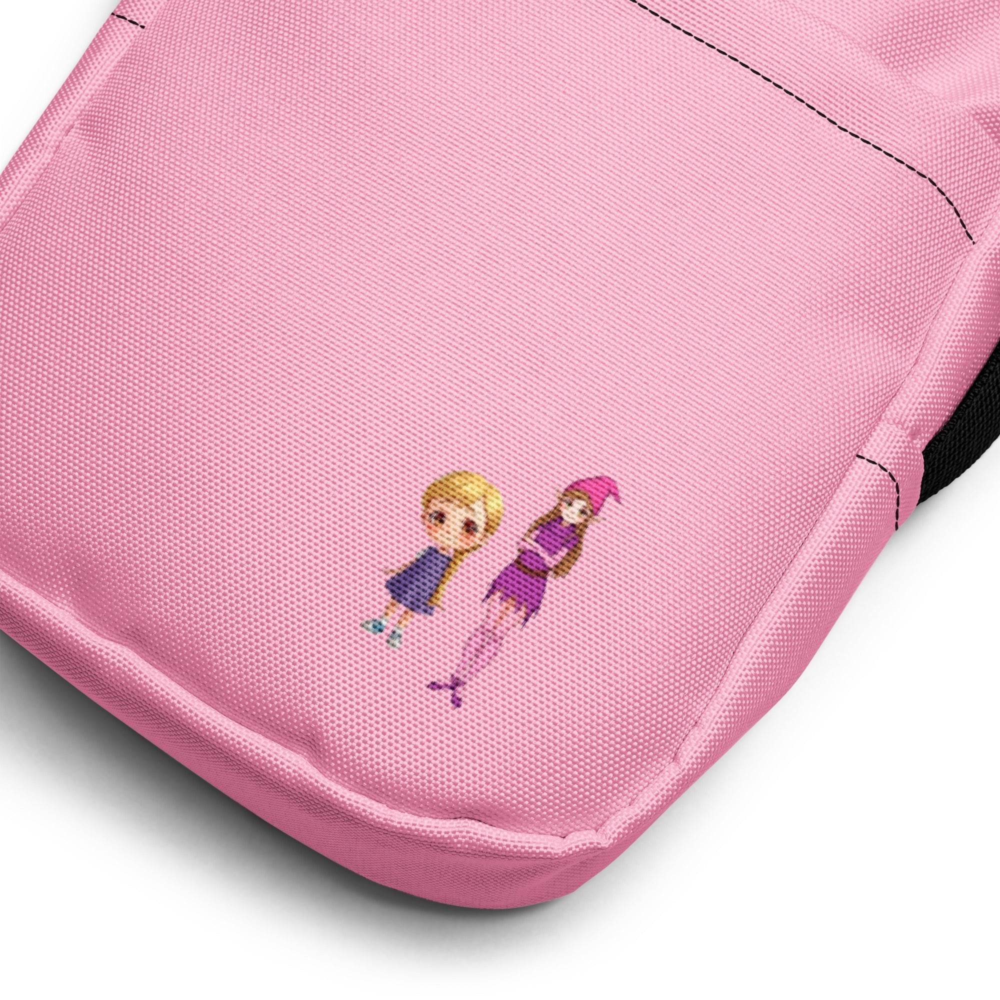 Nützliche Umhängetasche mit Emmi uund Blumenelfe Motiv in rosa